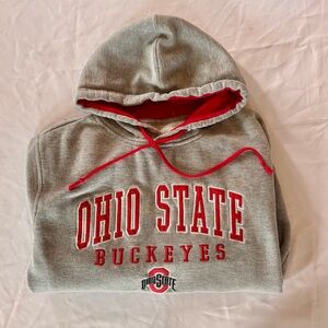 Colosseum Gray & Red Athletic Hooded Sweatshirt